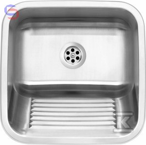DEANTE ZYK_010A Zlewozmywak gospodarczy 1-komorowy satyna 0,45x0,45x0,21m
