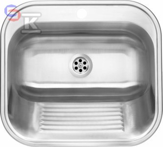 DEANTE ZYK_010B Zlewozmywak gospodarczy 1-komorowy satyna 0,22x0,5x0,55m