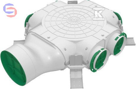 AWENTA PRO Skrzynka rozdzielcza boczna fi 125 6x75 1.64kg