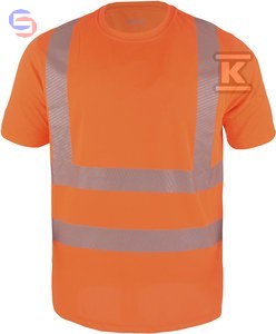 PROF T-SHIRT HI-VI FLUO Pomarańczowy L Odzież Odblaskowa