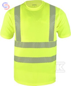 PROF T-SHIRT HI-VI (FLUO) ŻÓŁTY XL Odzież odblaskowa