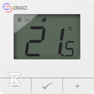 ENGO REG.BEZPRZEWODOWY E25-230W Regulator temperatury natynkowy 230V biały