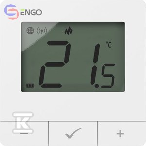 ENGO REG.BEZPRZEWODOWY E25-BATW Regulator temperatury natynkowy ZigBee 868MHz biały
