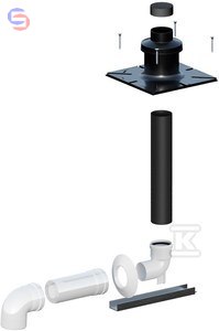 ONNLINE Zestaw kominowy przyłączeniowy OLZB-17 DN60/100mm 3.76kg