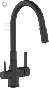 BATERIA ZLEWZ FILTREM GLAMOUR CZARNY INVENA